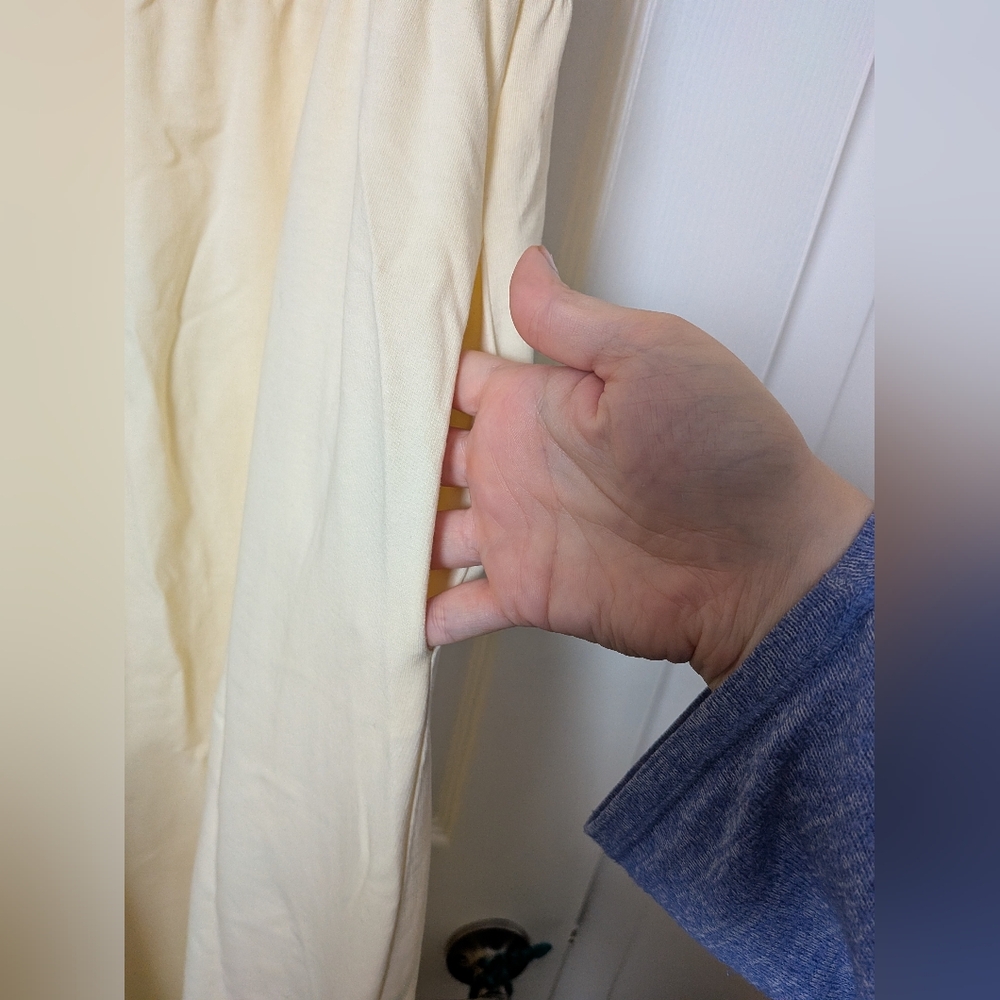 Grade & Gather Cotton Yellow Maxi Ruched M - Picture 5 of 6